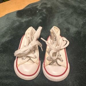 Baby Converse- Size 3, white
